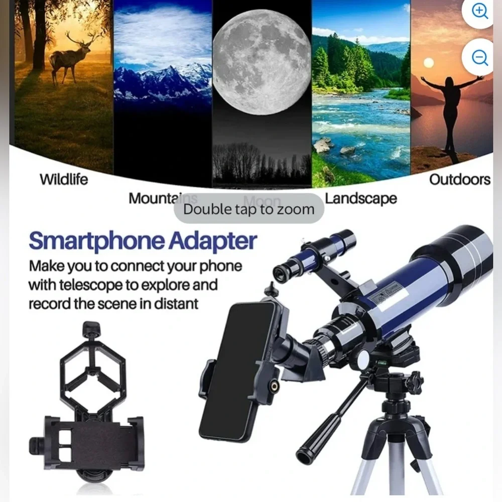 Blue Telescope with Tripod